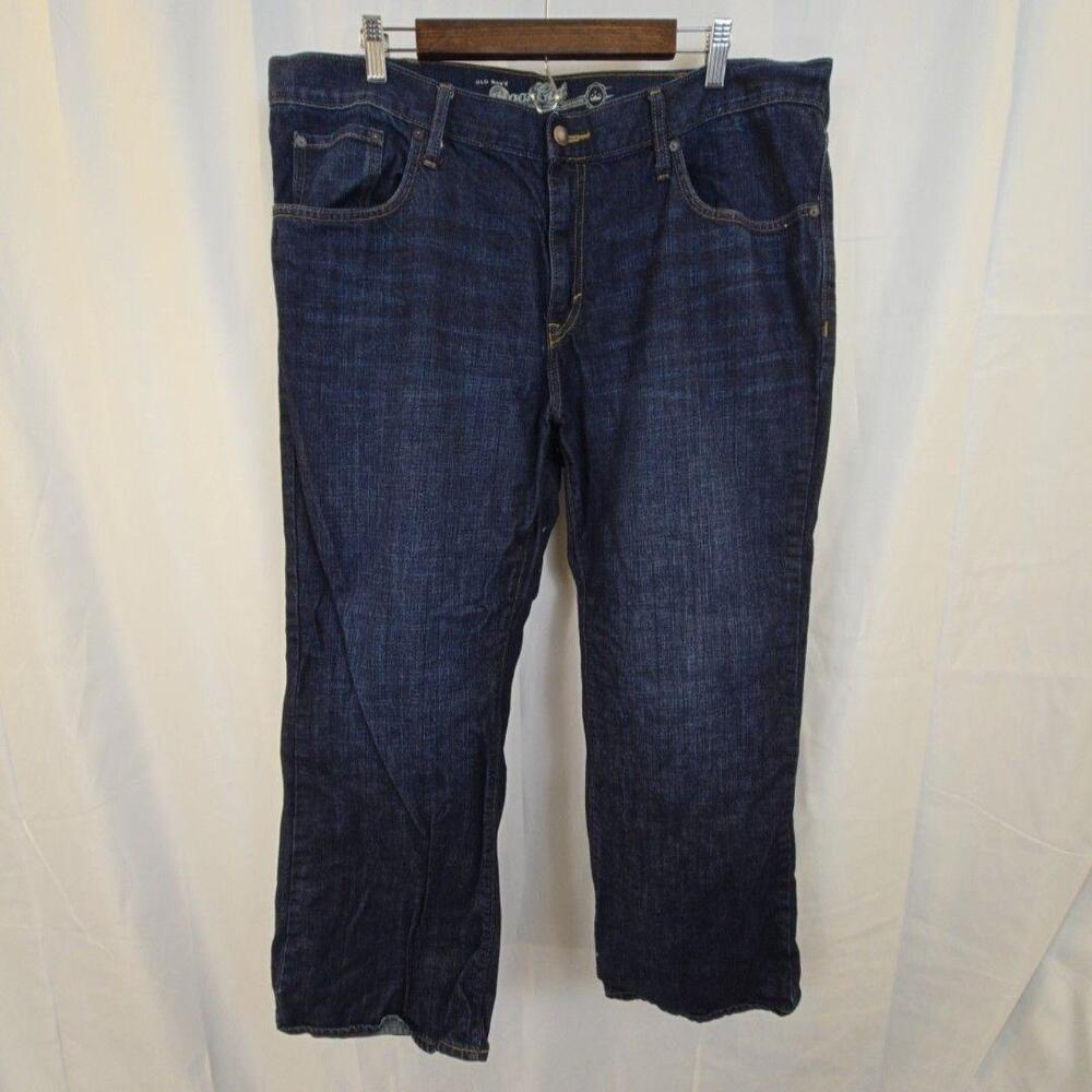 Old Navy Boot Cut Jeans Mens 40x30 Dark Wash Blue Regular Fit Bootcut Denim